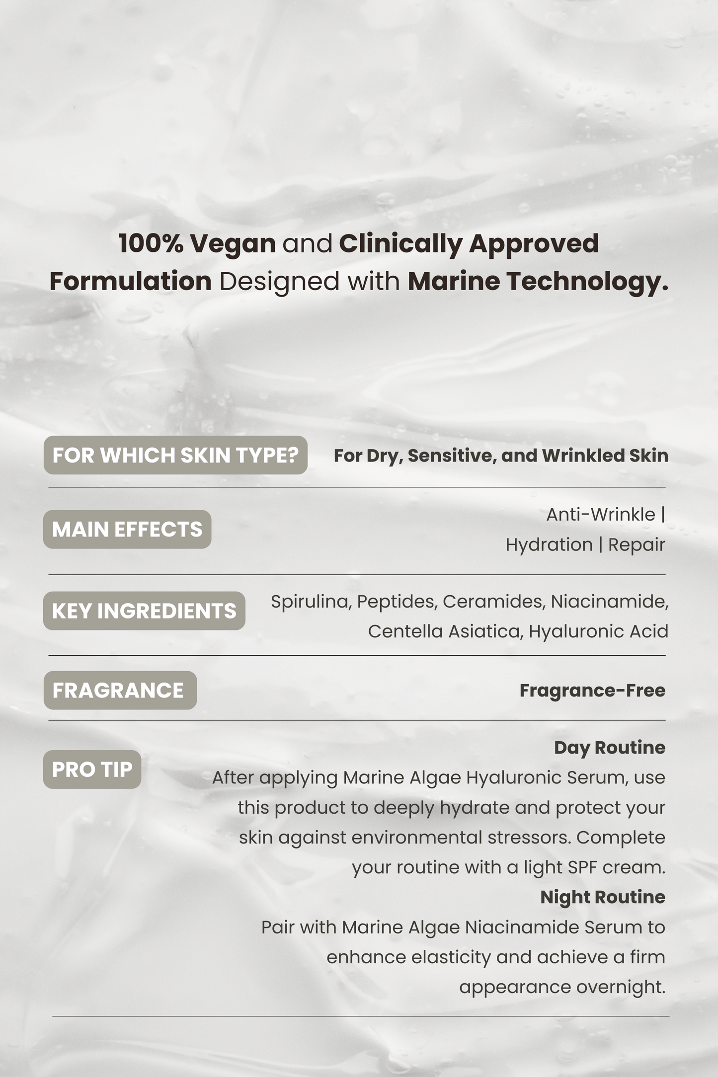 Marine Algae Peptide Repair Cream
