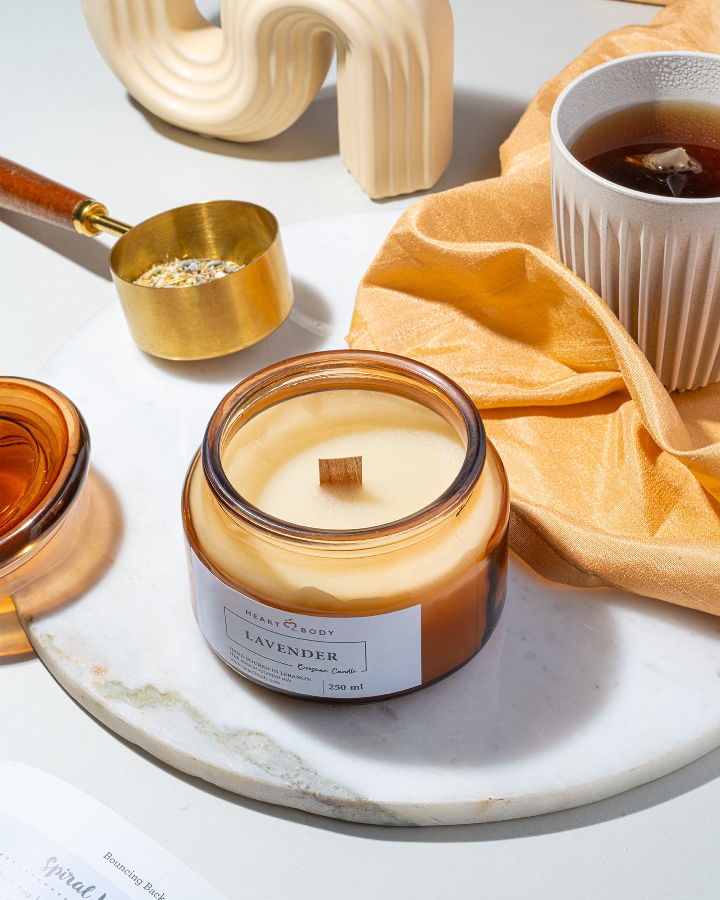 Lavender Beeswax Candle Jar