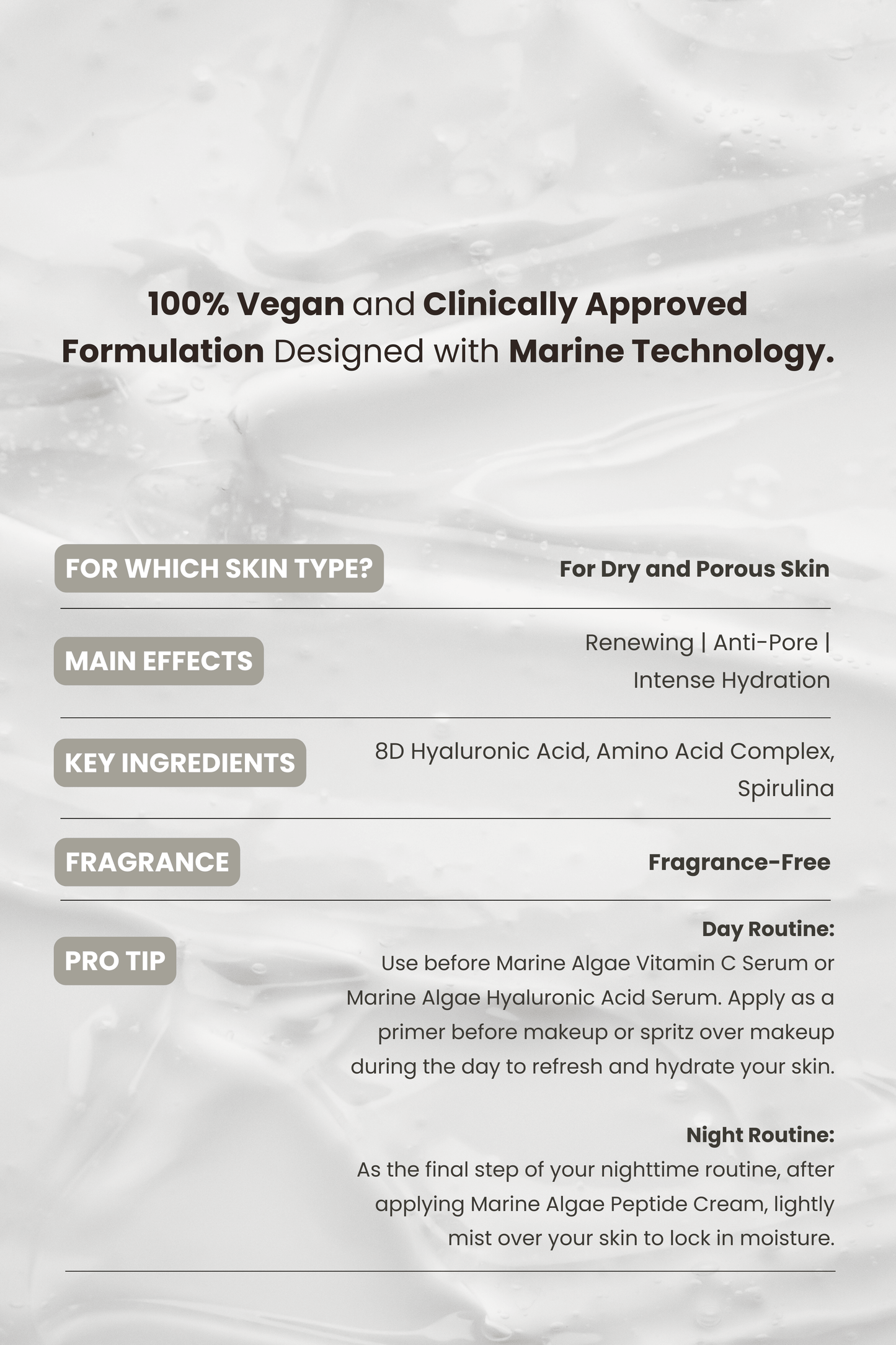 Marine Algae Skin Moisture Mist